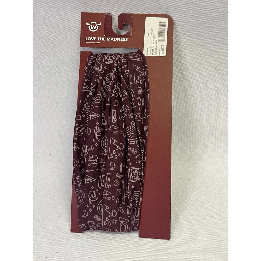 Moosejaw in the Pipeline Neck Tube Russet Icon Print Head Face Covering UV
